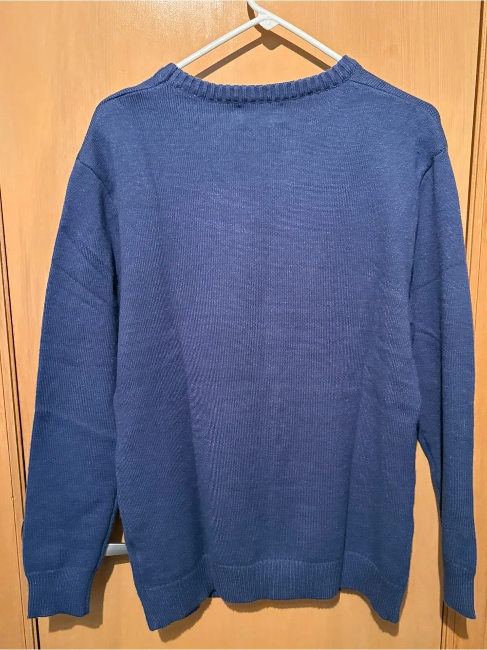 OXKNIT Saddelman Cowboy Print Blue Knit Sweater NWT Cotton Blend Size XL